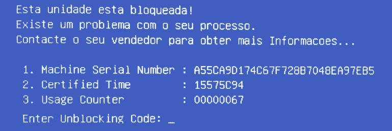 bloqueio inesperado